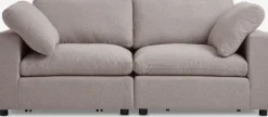 Modulsofa LUNDBY 2-pers. sandfarvt stof