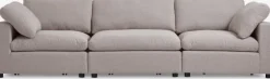 Modulsofa LUNDBY 3-pers. sandfarvet stof