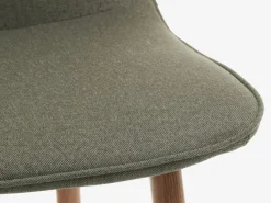 NORTOFT Ø120 bord eg + 4 BISTRUP stole olivengrøn/eg