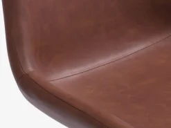 NORTOFT Ø120 bord eg + 4 HYGUM stole cognac/sort