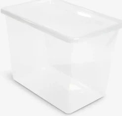 Opbevaringsboks BASIC BOX 80L m/låg transparent