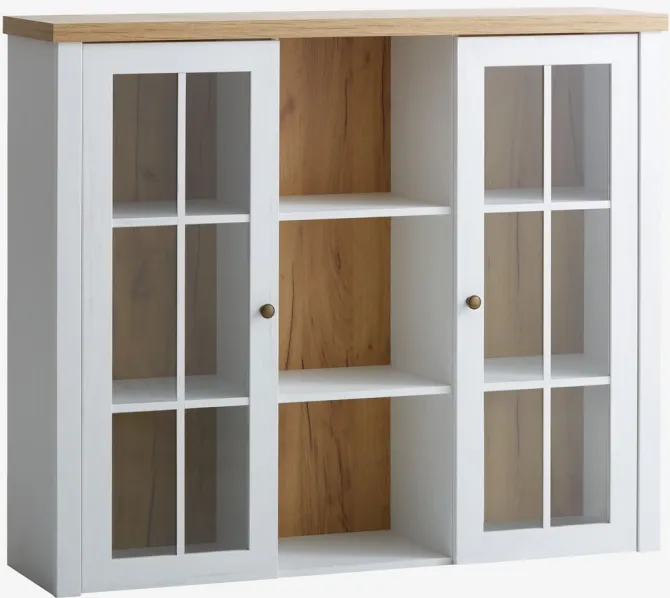 Overdel MARKSKEL 2 låger hvid/egefarve