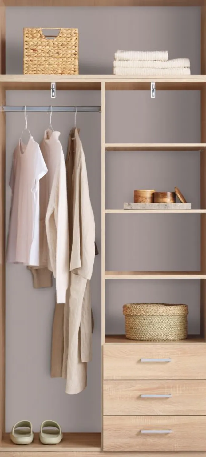 Overskab FANDRUP 97x41 2 låger lys eg