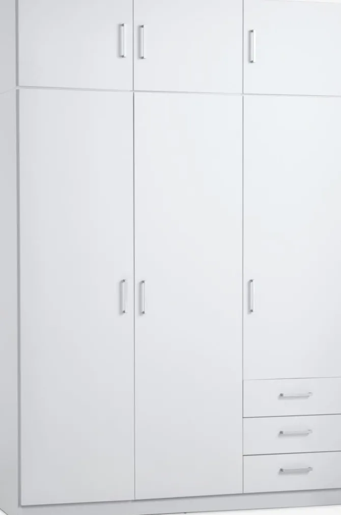 Overskab FANDRUP 145x41 3 låger hvid