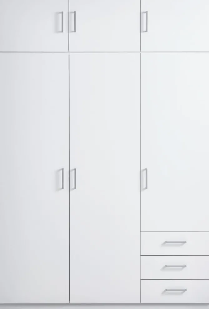 Overskab FANDRUP 145x41 3 låger hvid