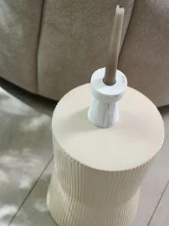 Piedestal SIGMUND Ø23xH30cm creme