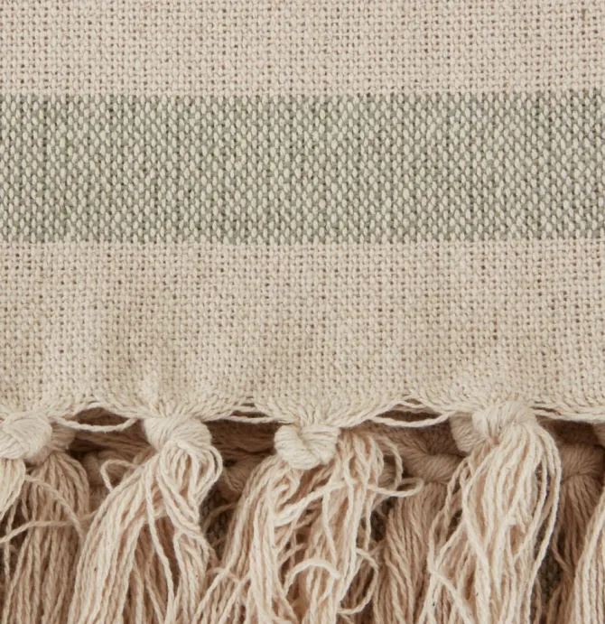 Plaid AMASONLILJE 130x170 grøn/beige