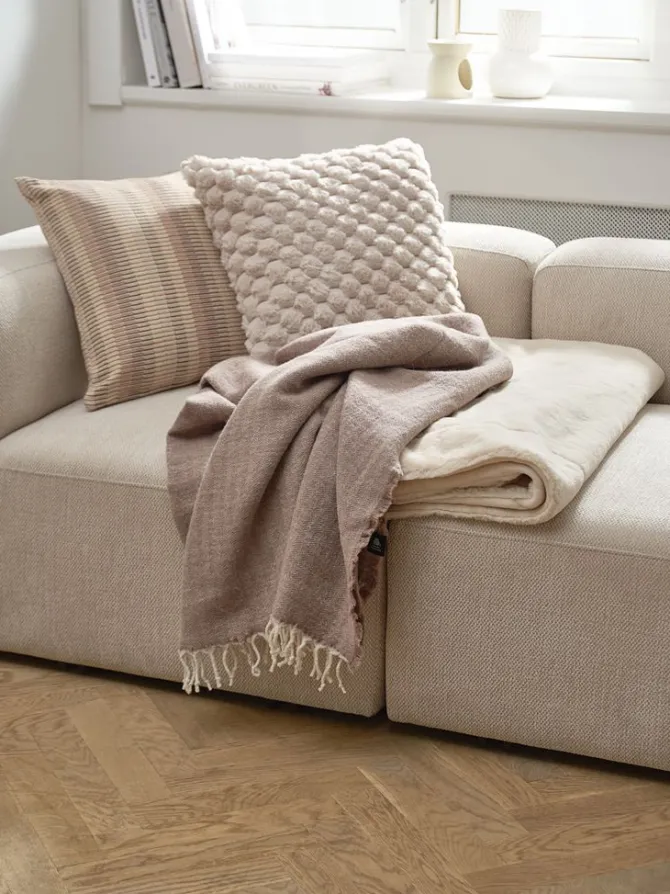 Plaid KALKLOK 130x170 beige