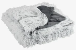 Plaid LOTUS 135x195 hvid/grå