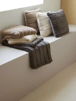 Plaid STAVKLOKKE 130x170 grå