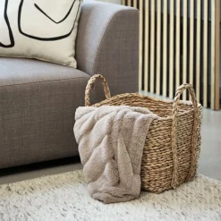 Plaid STAVKLOKKE 130x170 taupe