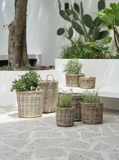 Plantekurv SANSEBIE Ø40/50 kubu natur 2 stk/sæt