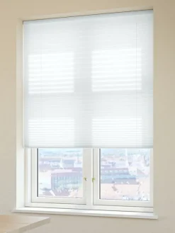 Plisségardin HOVDEN 80x160 hvid trådløst