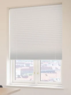 Plisségardin mørklægning FYN 80x160cm hvid trådløst