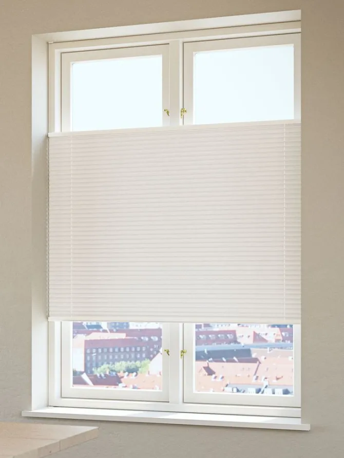 Plisségardin mørklægning HVEN 60x130cm hvid up/down