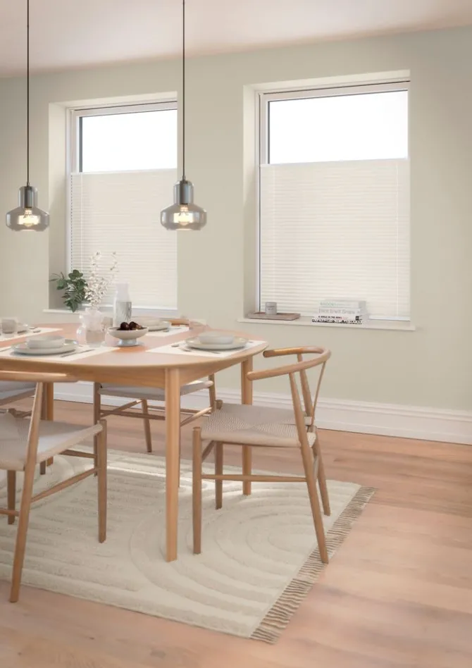 Plisségardin mørklægning HVEN 60x130cm hvid up/down