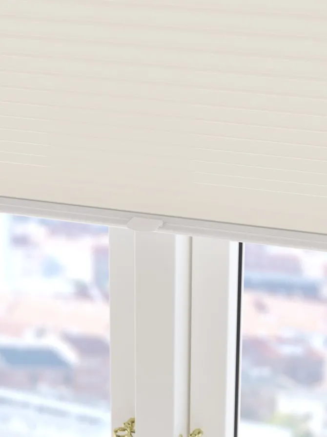 Plisségardin mørklægning HVEN 60x130cm hvid up/down