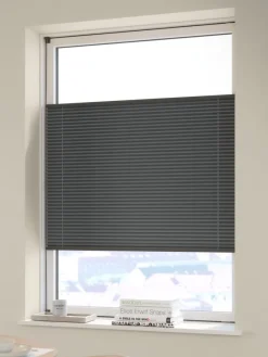 Plisségardin mørklægning HVEN 60x130cm grå up/down