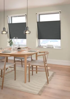 Plisségardin mørklægning HVEN 60x130cm grå up/down