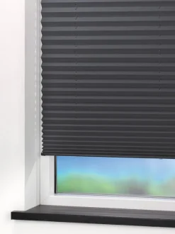 Plisségardin SALTHOLM 80x130cm grå