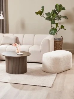 Puf OREBO 84x45 råhvid teddy