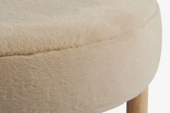 Puf RAMSDAL Ø70 beige teddy/egefarve