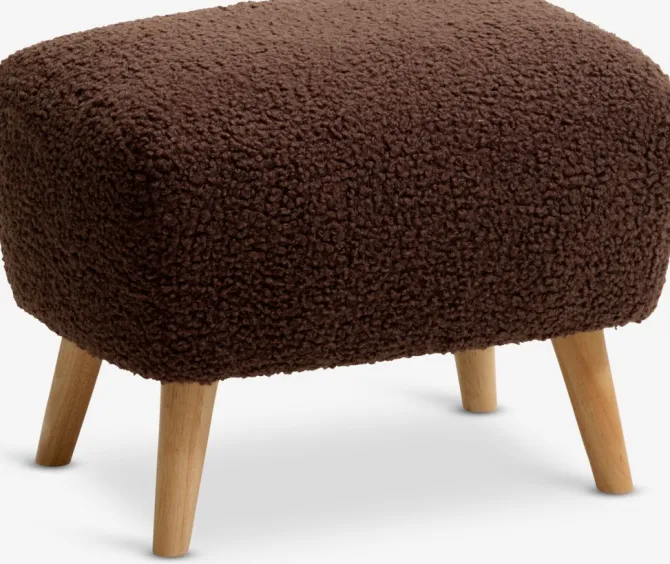 Puf VILDSUND 52x41 brunt stof