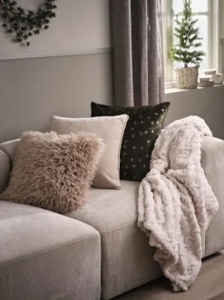 Pyntepude HORNFIOL 45x45 chenille beige