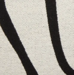 Pyntepude HVITVEIS 45x45 råhvid/sort