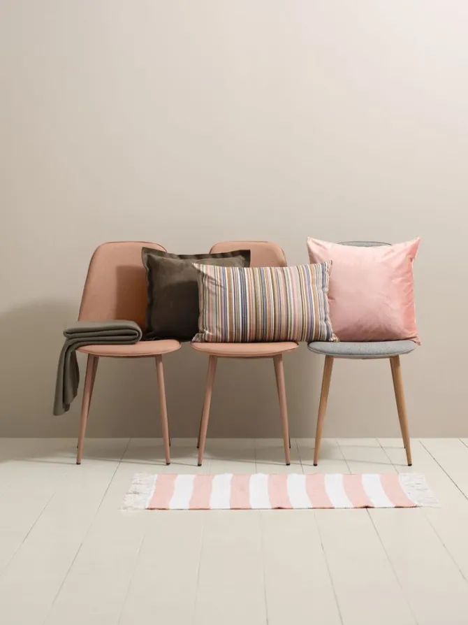 Pyntepudebetræk ERTEVIKKE 50x50 støvet rosa