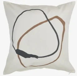 Pyntepudebetræk POPPEL 50x50 hvid