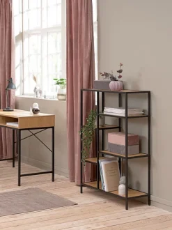 Reol TRAPPEDAL 5 hylder eg/sort