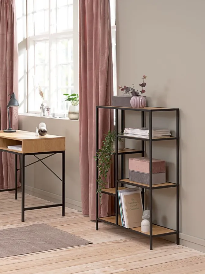 Reol TRAPPEDAL 5 hylder eg/sort