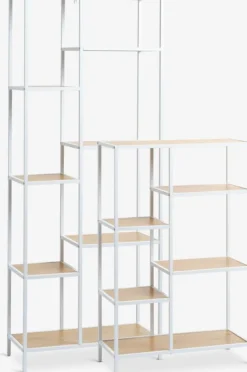 Reol TRAPPEDAL 7 hylder egefarve/hvid