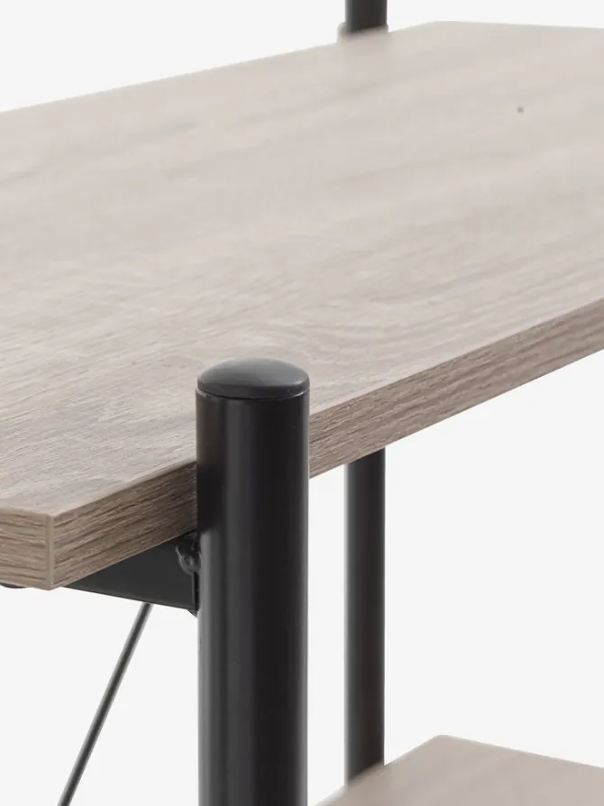 Reol VANDBORG 5 hylder eg/sort