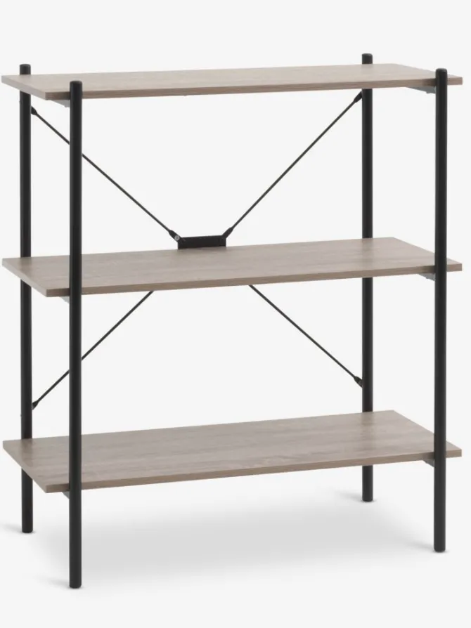 Reol VANDBORG 3 hylder eg/sort