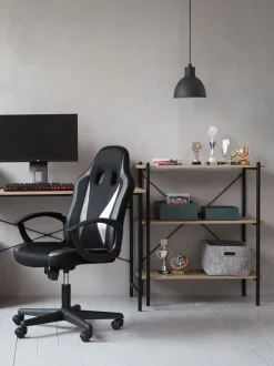 Reol VANDBORG 3 hylder eg/sort