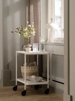 Rullebord GANGSTED 2 hylder hvid