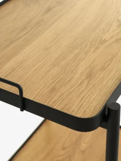 Rullebord GANGSTED 2 hylder egefarve/sort