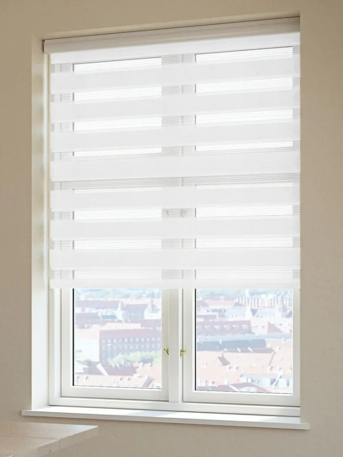 Rullegardin Duo ALSTEN 60x180cm m/kassetter hvid