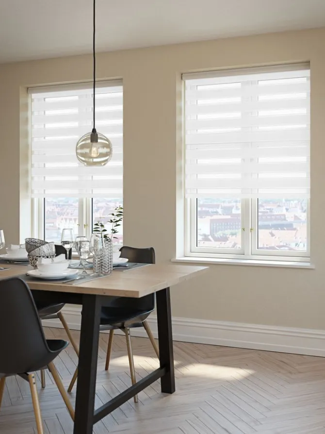 Rullegardin Duo ALSTEN 60x180cm m/kassetter hvid