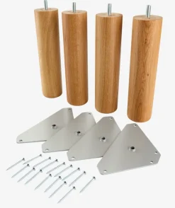 Sengeben Ø5xH20cm runde eg sæt med 4