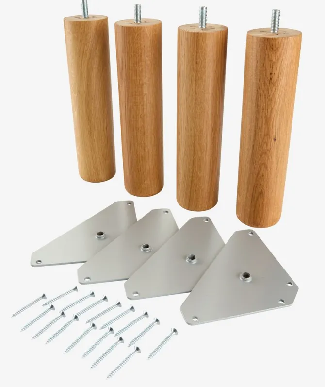 Sengeben Ø5xH20cm runde eg sæt med 4