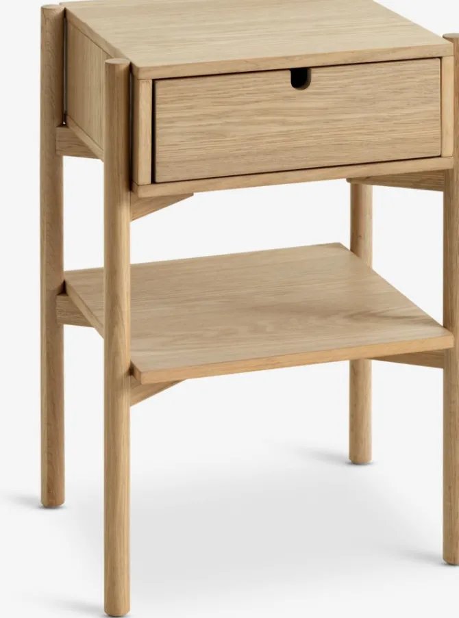 Sengebord DALBY 1 skuffe 1 hylde eg