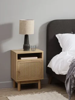 Sengebord HALMSTAD 1 låge egefarve