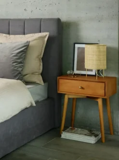 Sengebord HOKKSUND 1 skuffe brun