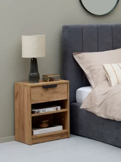 Sengebord JENSLEV 1 skuffe eg