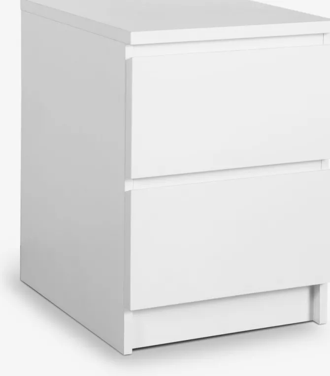 Sengebord LIMFJORDEN 2 skuffer hvid