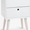 Sengebord OPLEV 2 skuffer hvid/fyr