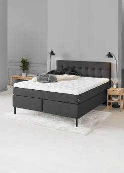 Sengegavl 180x122 H70 BUTTONS Grå-40